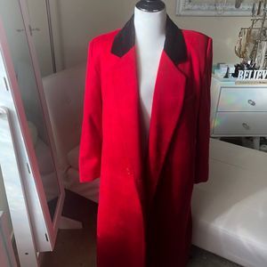 Ferncroft Wool Vintage Red Long Coat